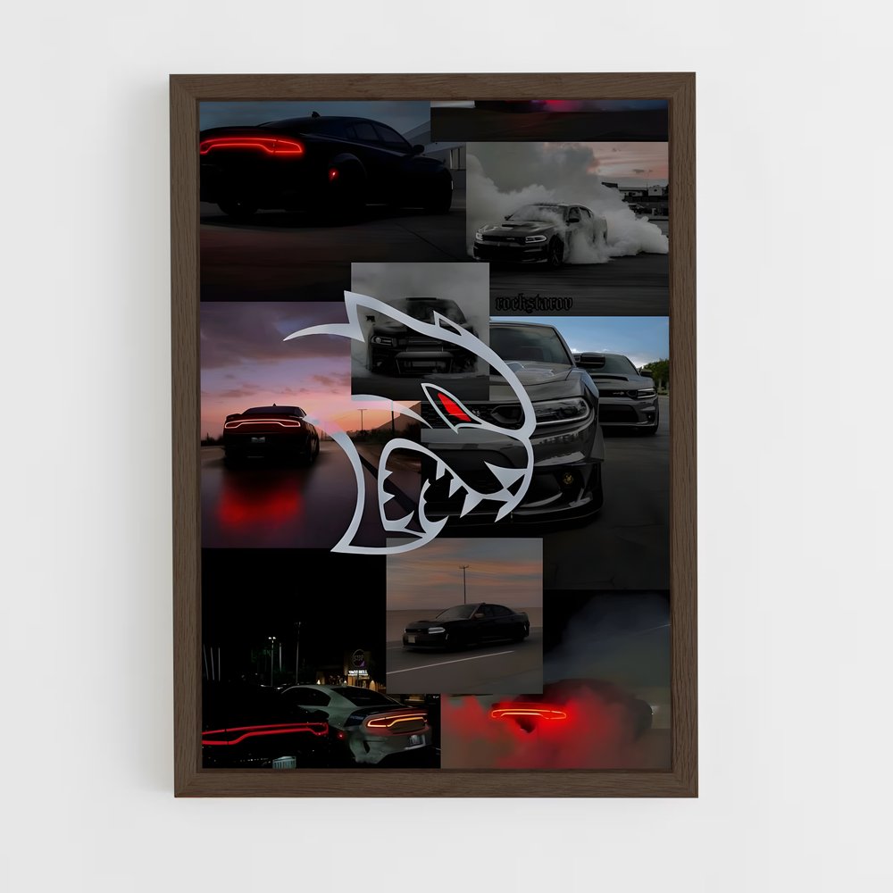 Poster Nuit Rouge des Bolides – affiche Dodge (vue 5)